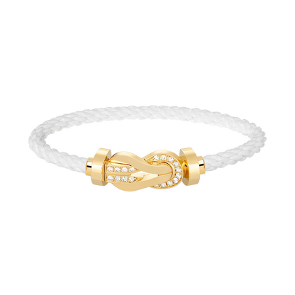 [Stars Jewelry]CHANCE LARGE 8 FIGURE BUCKLE HALF DIAMOND BRACELET GOLD