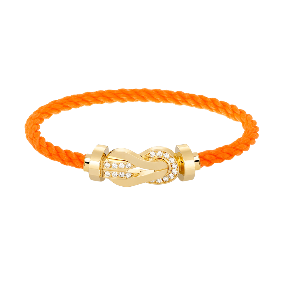 [Stars Jewelry]CHANCE LARGE 8 FIGURE BUCKLE HALF DIAMOND BRACELET GOLD
