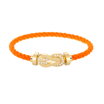 [Stars Jewelry]CHANCE LARGE 8 FIGURE BUCKLE HALF DIAMOND BRACELET GOLD