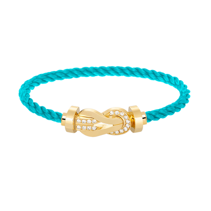 [Stars Jewelry]CHANCE LARGE 8 FIGURE BUCKLE HALF DIAMOND BRACELET GOLD
