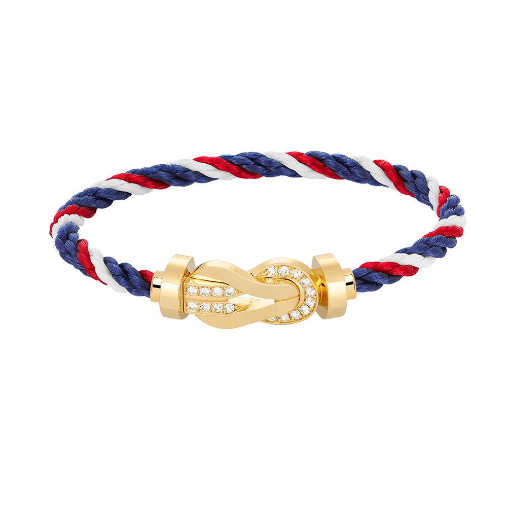 [Stars Jewelry]CHANCE LARGE 8 FIGURE BUCKLE HALF DIAMOND BRACELET GOLD