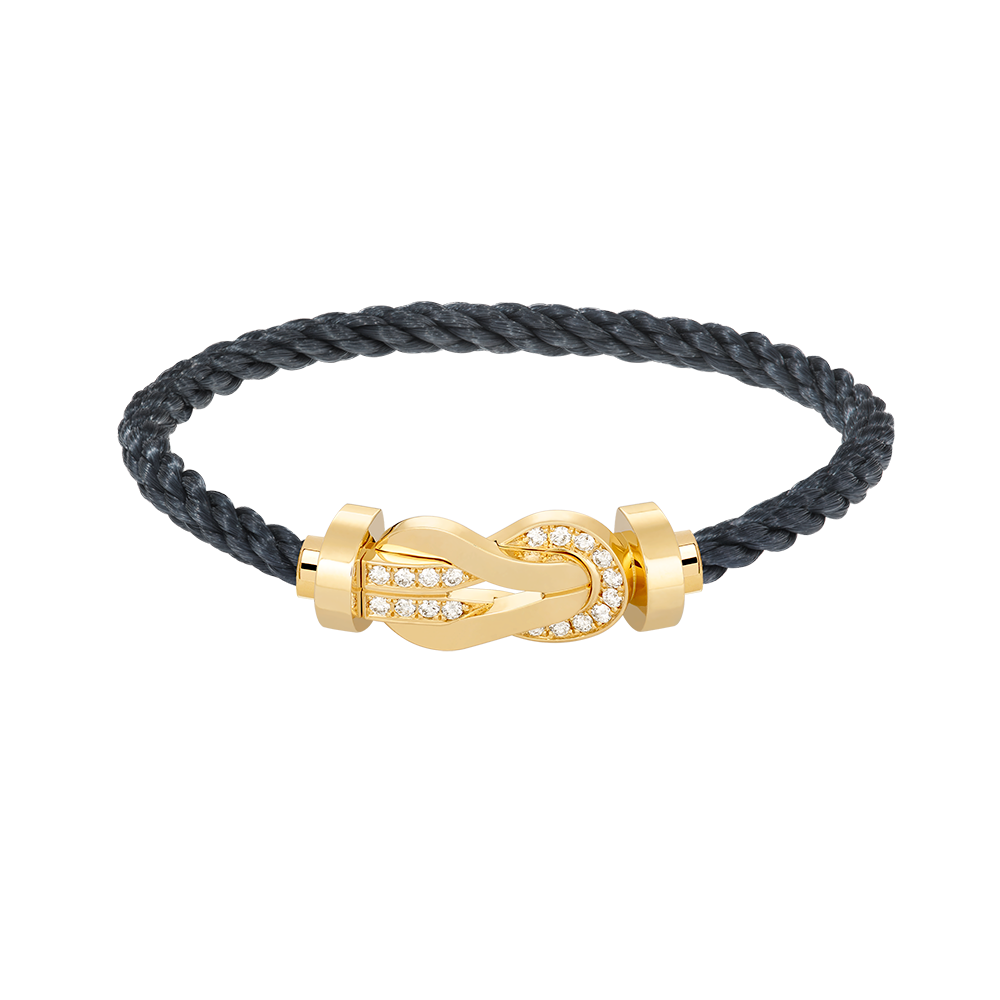 [Stars Jewelry]CHANCE LARGE 8 FIGURE BUCKLE HALF DIAMOND BRACELET GOLD