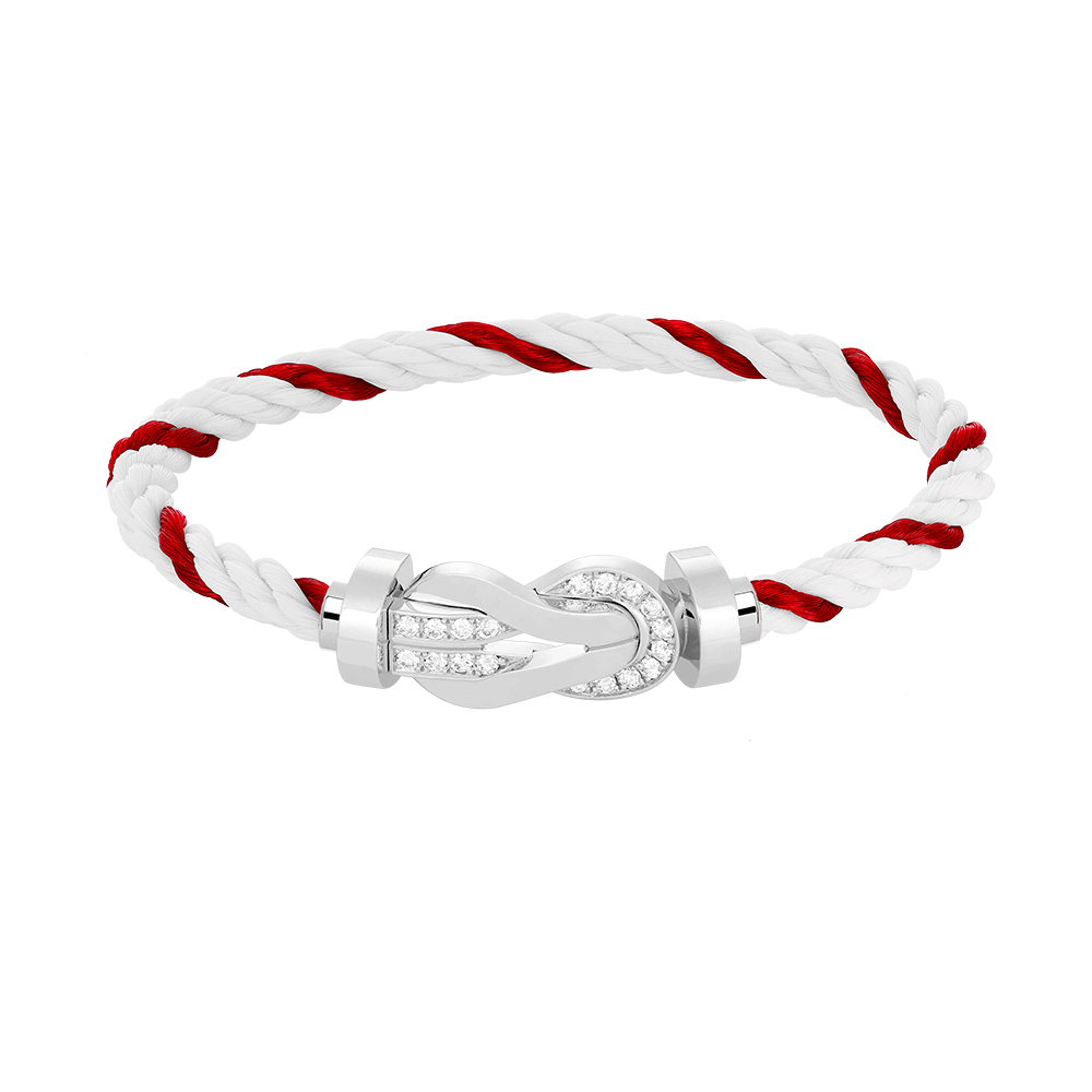 [Stars Jewelry]CHANCE LARGE 8 FIGURE BUCKLE HALF DIAMOND BRACELET SILVER