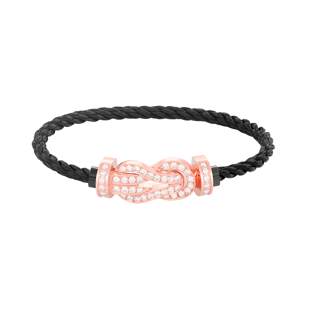 [Stars Jewelry]CHANCE LARGE 8 FIGURE BUCKLE FULL DIAMOND BRACELET ROSE GOLD