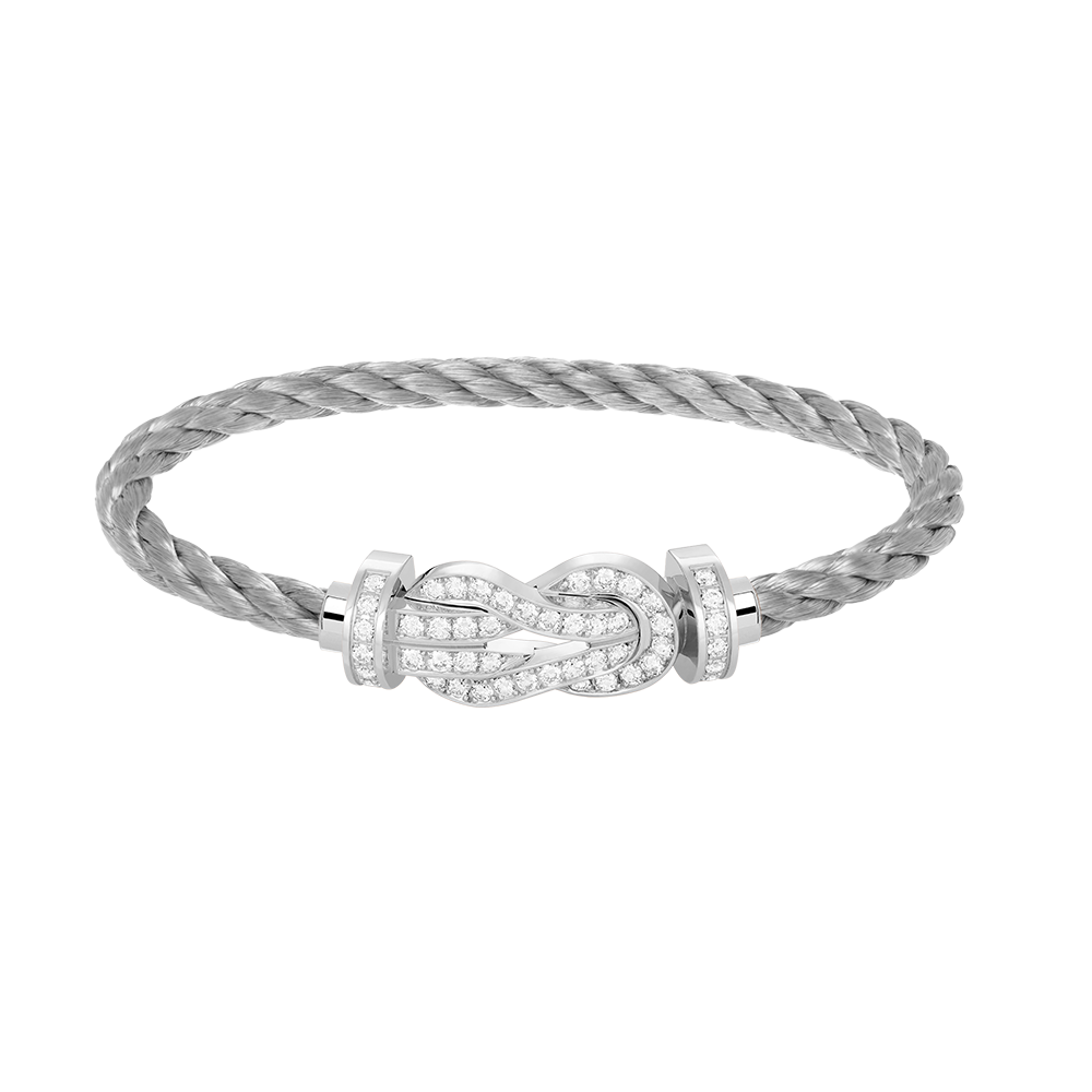 [Stars Jewelry]CHANCE LARGE 8 FIGURE BUCKLE FULL DIAMOND BRACELET SILVER