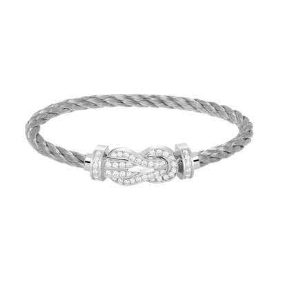 [Stars Jewelry]CHANCE LARGE 8 FIGURE BUCKLE FULL DIAMOND BRACELET SILVER