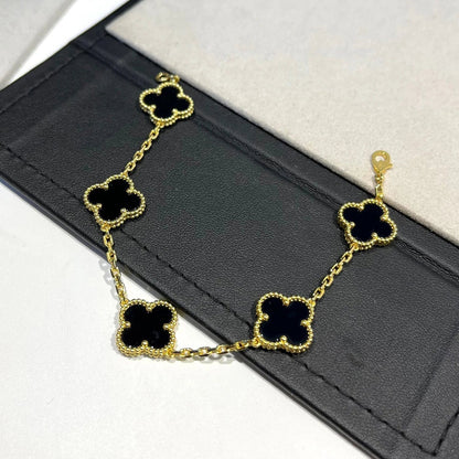 [Stars Jewelry] CLOVER 5 MOTIF ONYXS BRACELET COLLECTION