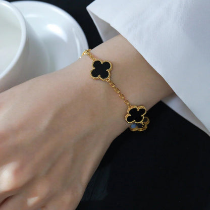 [Stars Jewelry] CLOVER 5 MOTIF ONYXS BRACELET COLLECTION