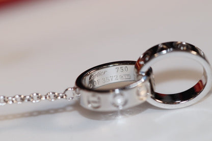 [Stars Jewelry]LOVE NECKLACE PINK GOLD AND SILVER