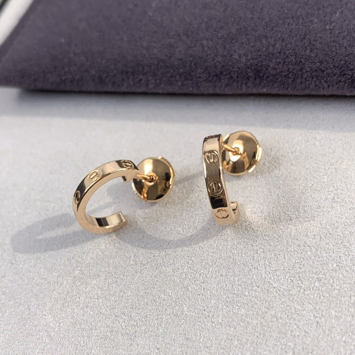 [Stars Jewelry]LOVE EARRINGS 2.65MM PINK GOLD