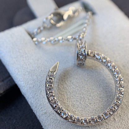 [Stars Jewelry]JUSTE NECKLACE SILVER DIAMONDS