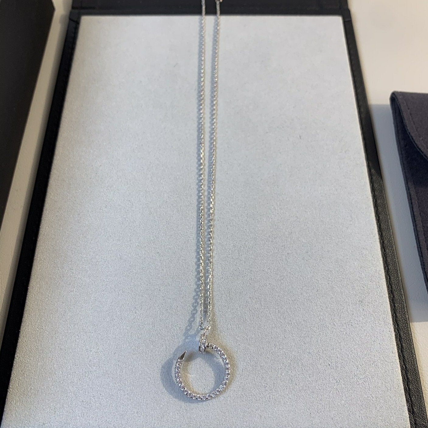 [Stars Jewelry]JUSTE NECKLACE SILVER DIAMONDS