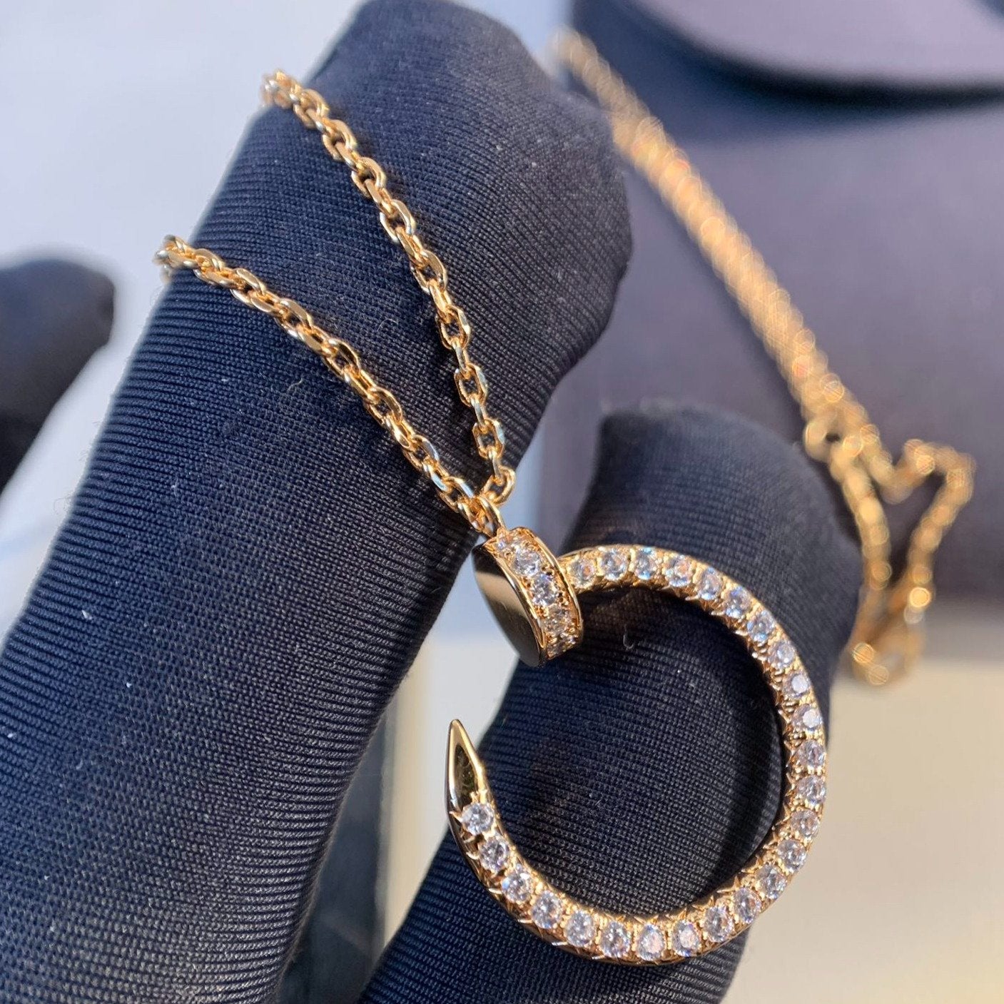 [Stars Jewelry]JUSTE NECKLACE PINK GOLD DIAMONDS