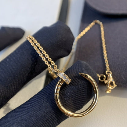 [Stars Jewelry]JUSTE NECKLACE PINK GOLD DIAMONDS