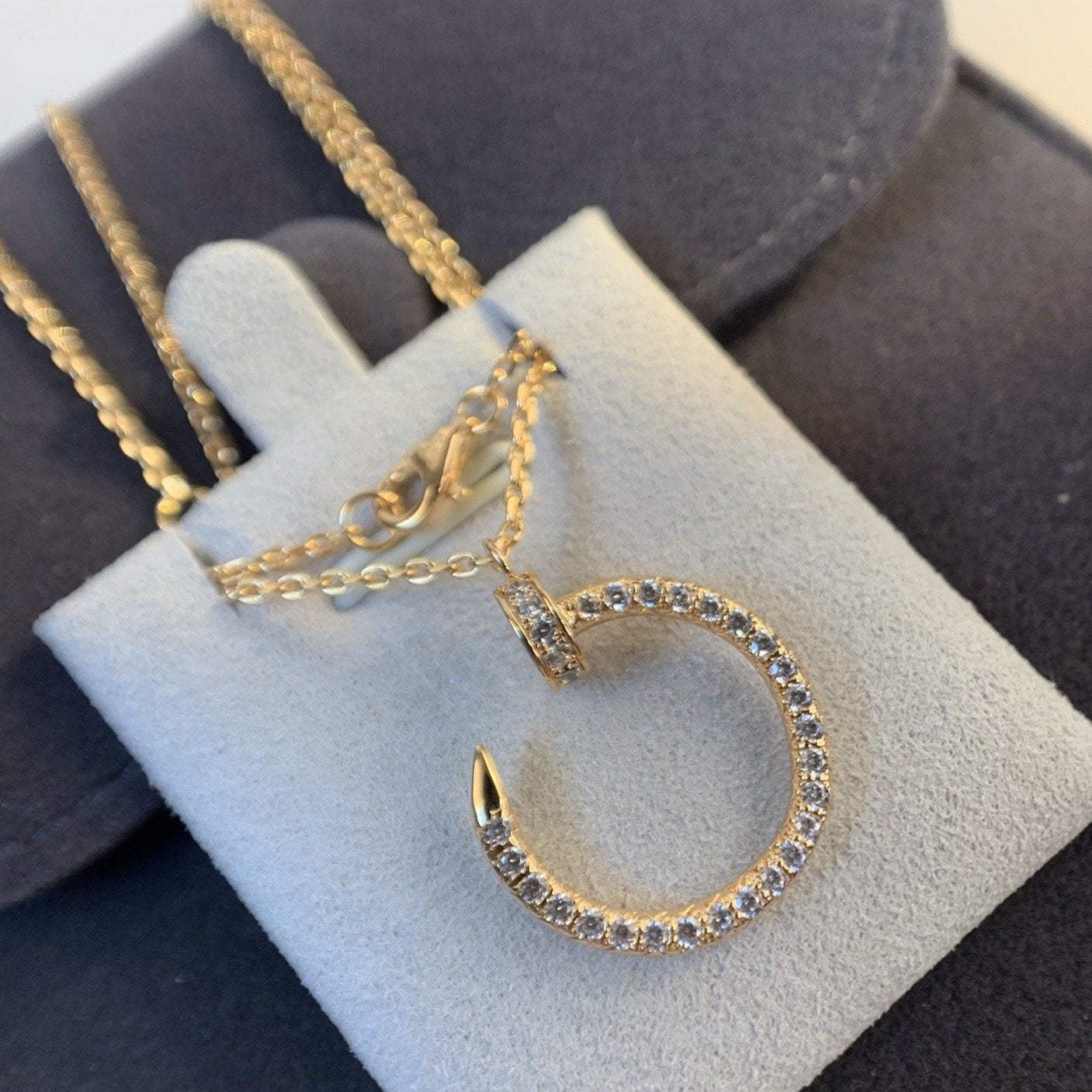 [Stars Jewelry]JUSTE NECKLACE PINK GOLD DIAMONDS