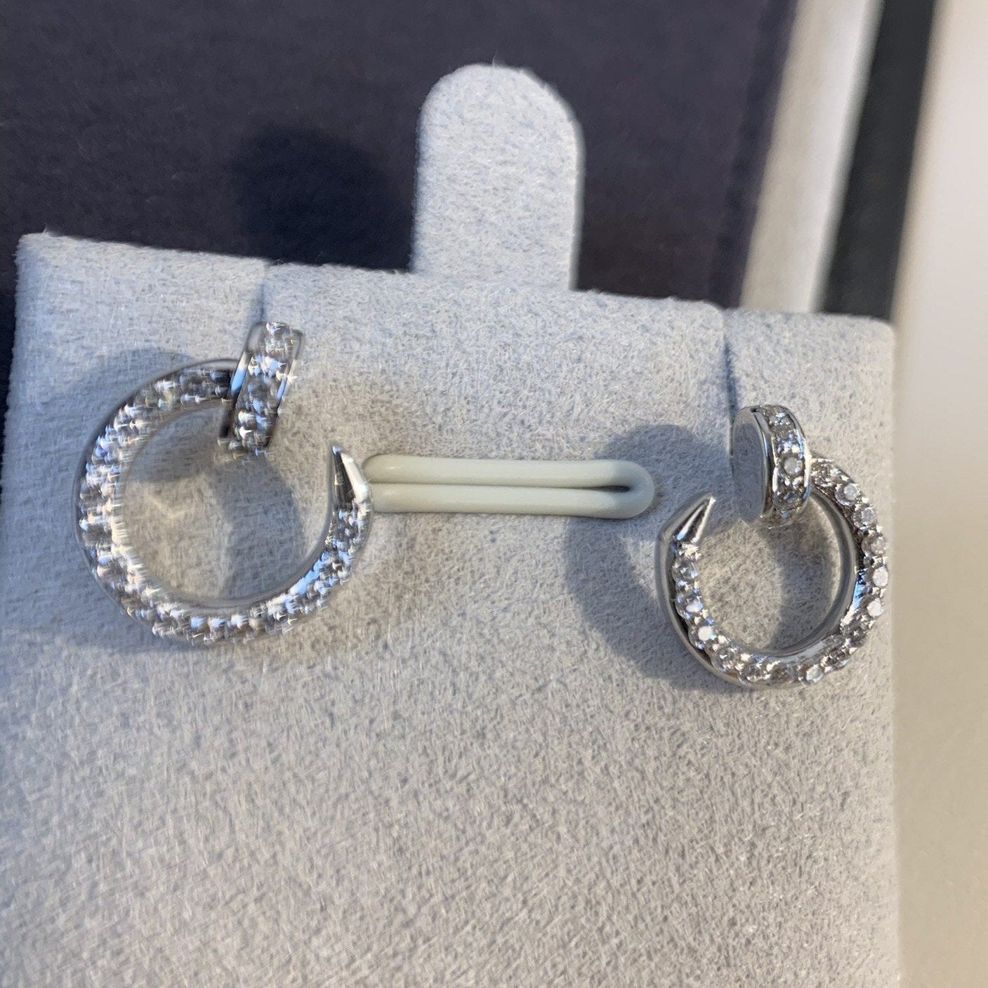 [Stars Jewelry]JUSTE EARRINGS SILVER DIAMONDS