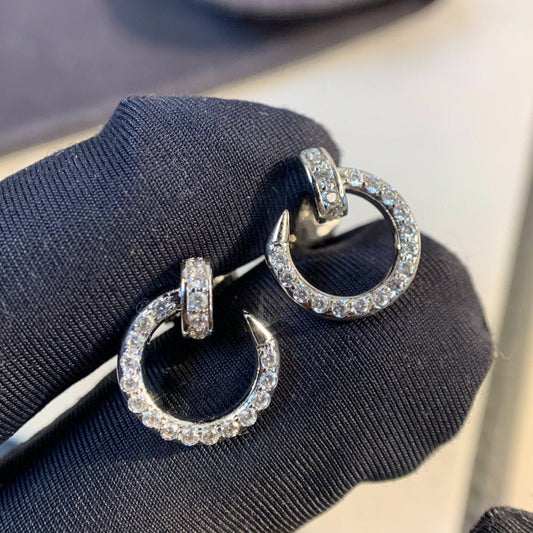 [Stars Jewelry]JUSTE EARRINGS SILVER DIAMONDS