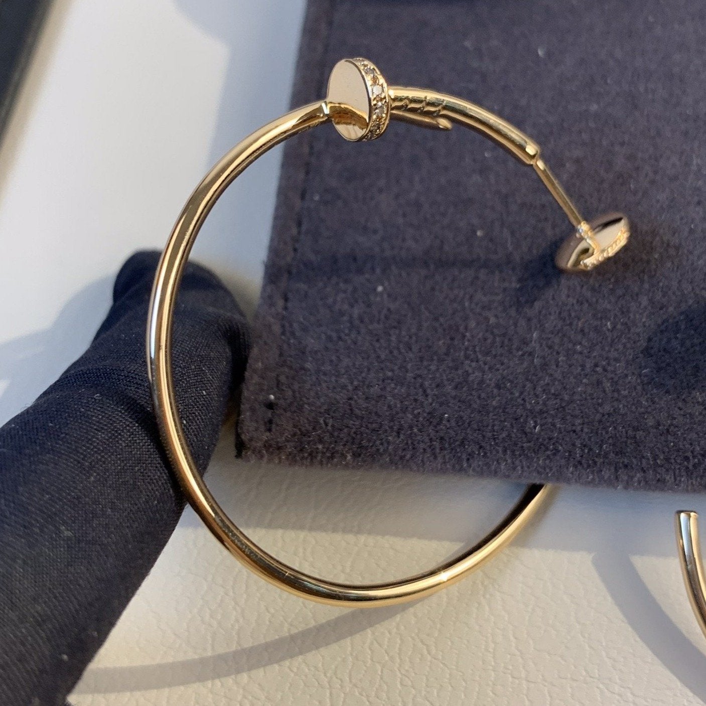 [Stars Jewelry]JUSTE EARRINGS GOLD DIAMONDS 1.8MM