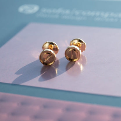 [Stars Jewelry]LOVE EARRINGS PINK GOLD 10MM