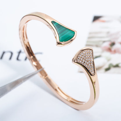 [Stars Jewelry]DREAM BRACELET OPEN MALACHITE PINK GOLD
