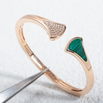 [Stars Jewelry]DREAM BRACELET OPEN MALACHITE PINK GOLD