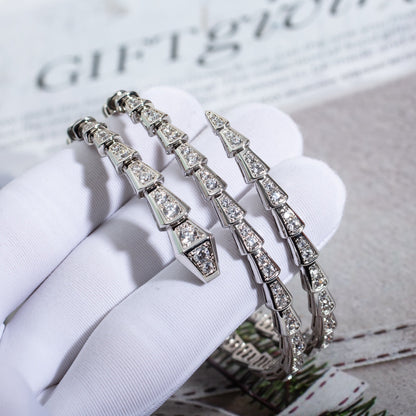 [Stars Jewelry]SERPENTI BRACELET SILVER DIAMOND DOUBLE ROW