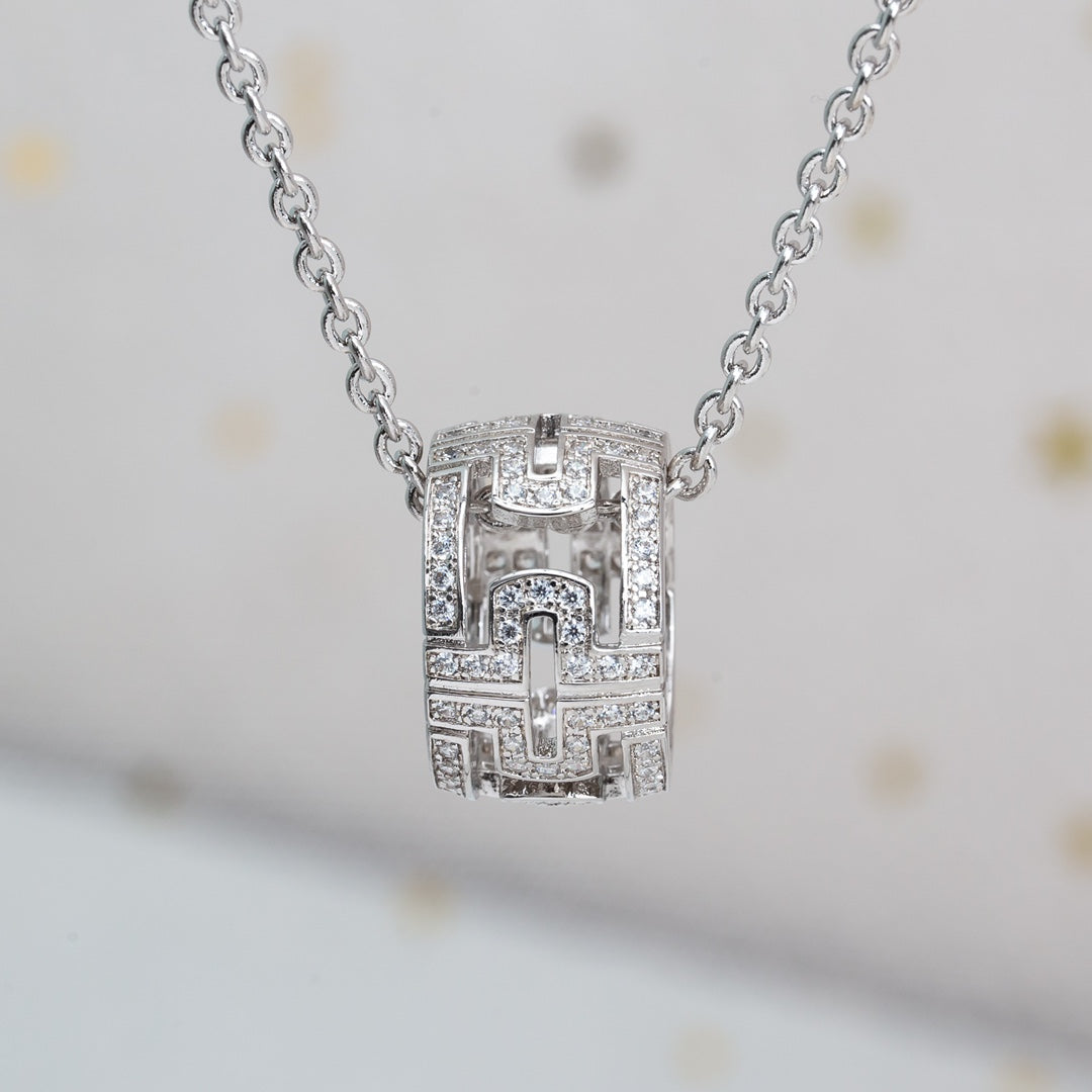 [Stars Jewelry]PARENTESI NECKLACE SILVER DIAMOND