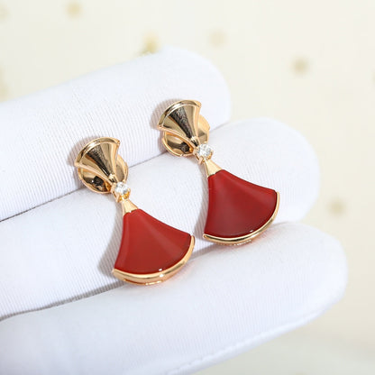 [Stars Jewelry]DREAM Carnelian PINK GOLD EARRINGS