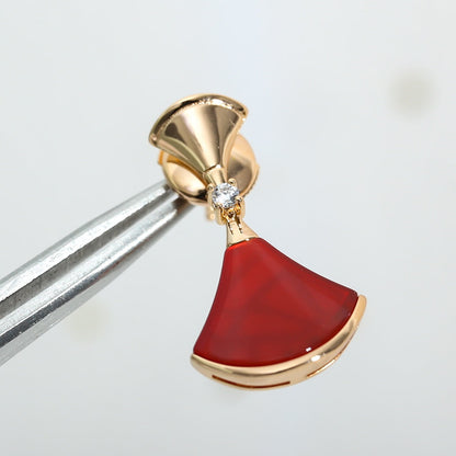 [Stars Jewelry]DREAM Carnelian PINK GOLD EARRINGS