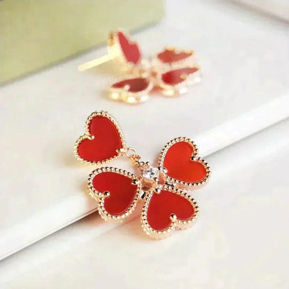 [Stars Jewelry]SWEET CLOVER CARNELIAN EARRINGS