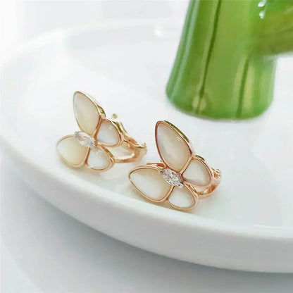 [Stars Jewelry]BUTTERFLY MOP DIAMOND EARRINGS