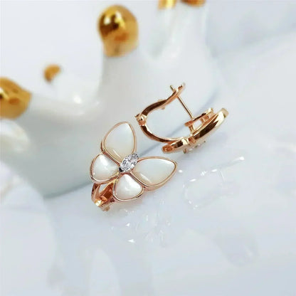 [Stars Jewelry]BUTTERFLY MOP DIAMOND EARRINGS