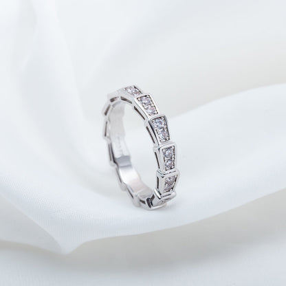 [Stars Jewelry]SERPENTI RING SILVER DIAMOND PAVED 3MM
