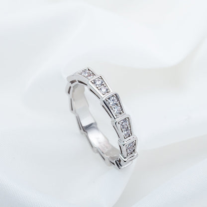 [Stars Jewelry]SERPENTI RING SILVER DIAMOND PAVED 3MM