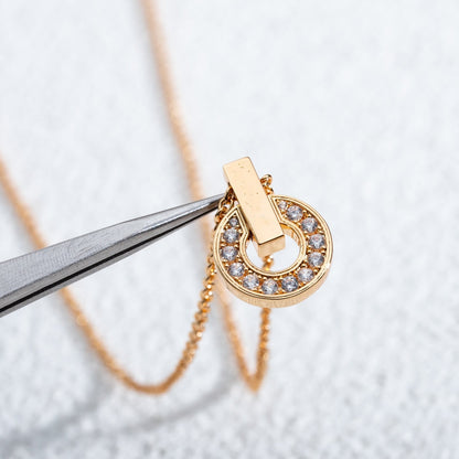 [Stars Jewelry]GARI NECKLACE PINK GOLD DIAMOND