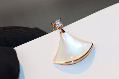 [Stars Jewelry]DREAM NECKLACE WHITE MOP PINK GOLD 1 DIAMOND
