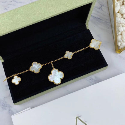 [Stars Jewelry]MAGIC CLOVER MOP GOLD BRACELET 5 MOTIFS