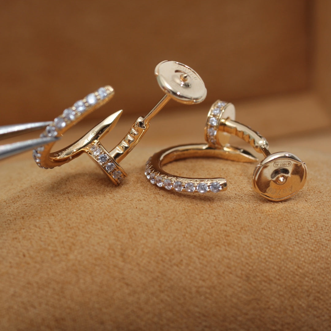 [Stars Jewelry]JUSTE EARRINGS 12.75MM PINK GOLD DIAMOND