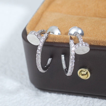 [Stars Jewelry]JUSTE EARRINGS 12.75MM SILVER DIAMOND