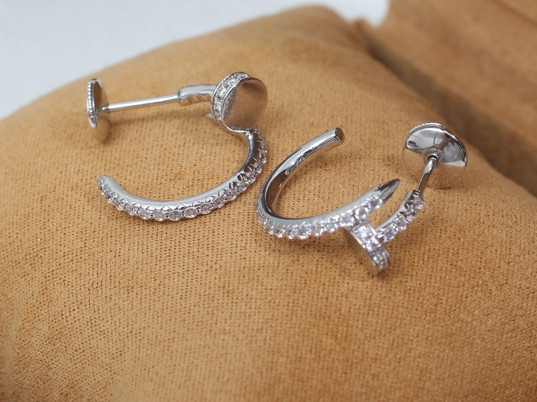 [Stars Jewelry]JUSTE EARRINGS 12.75MM SILVER DIAMOND