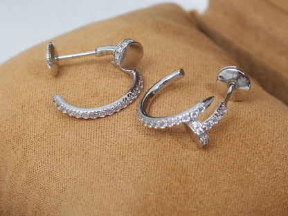 [Stars Jewelry]JUSTE EARRINGS 12.75MM SILVER DIAMOND