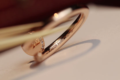 [Stars Jewelry]JUSTE RING 2.65MM PINK GOLD DIAMOND