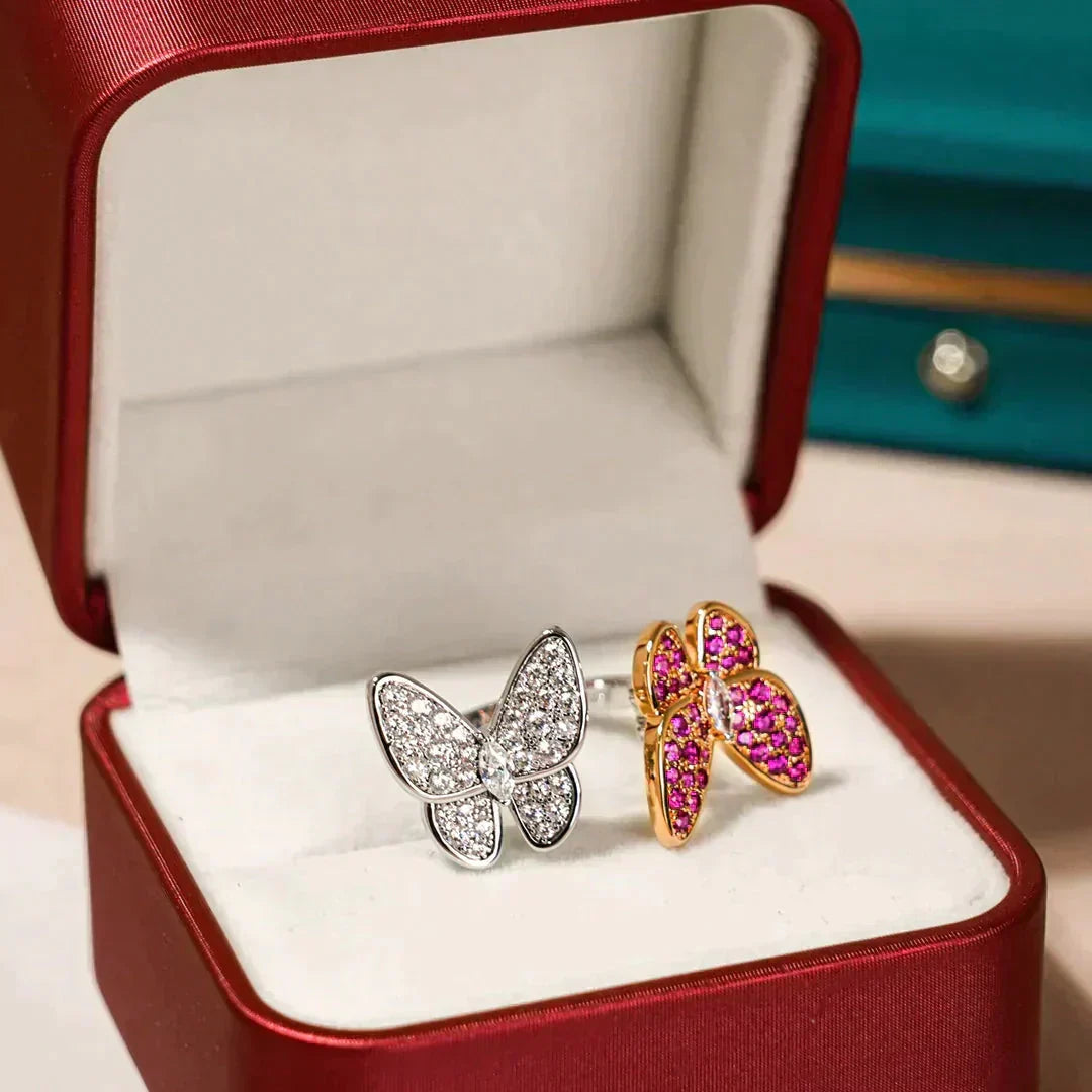 [Stars Jewelry]TWIN BUTTERFLY DIAMOND RING