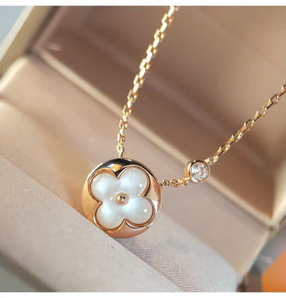 [Stars Jewelry]SUN MOP GOLD 1 DIAMOND NECKLACE