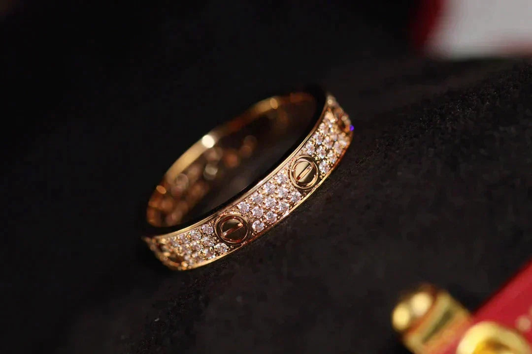 [Stars Jewelry]LOVE RING 3.6MM DIAMOND PAVED