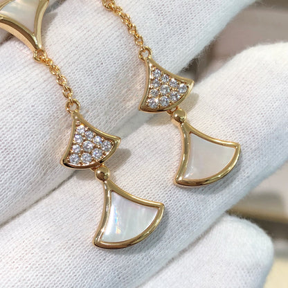 [Stars Jewelry]DREAM EARRINGS 3 MOTIFS DIAMOND MOP PINK GOLD