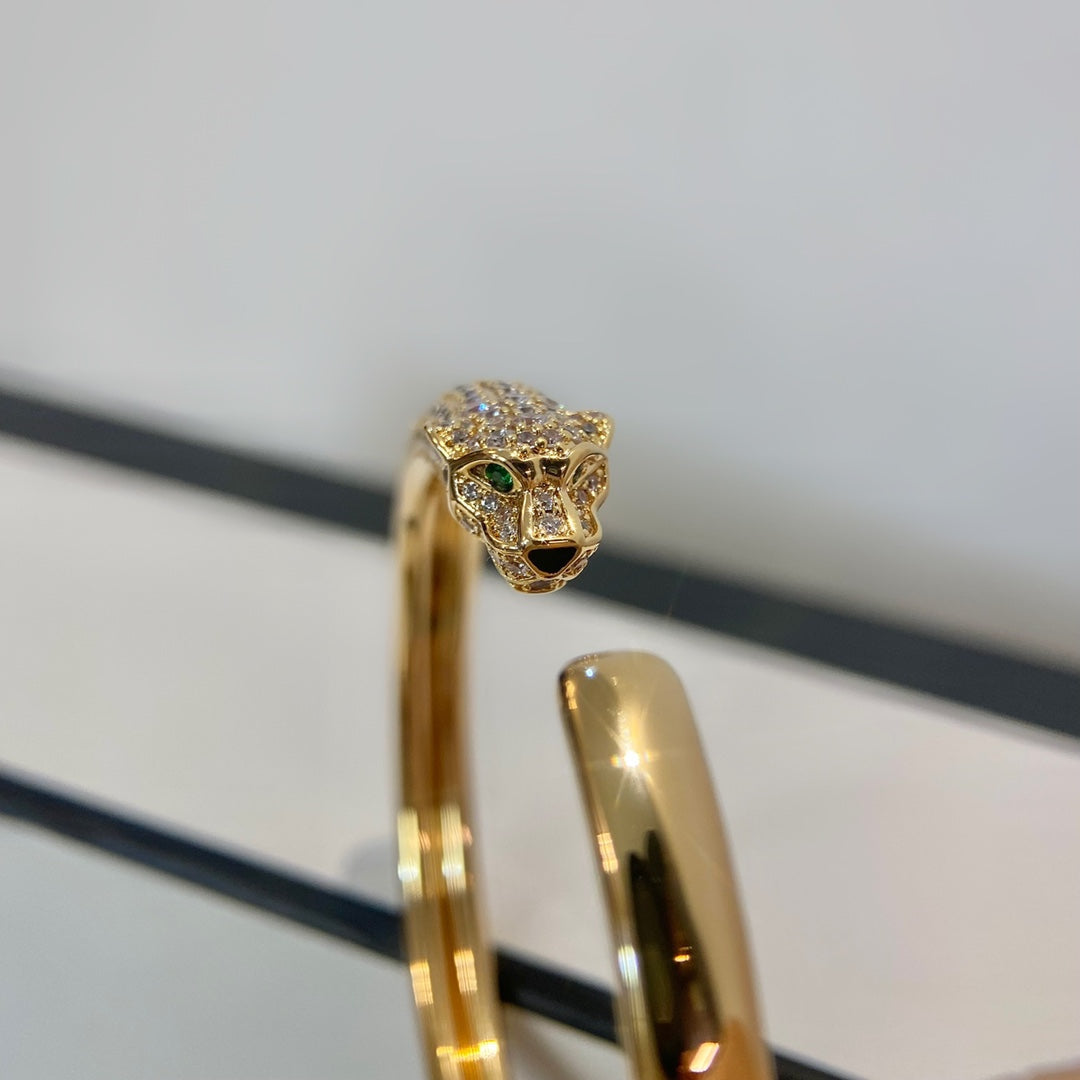 [Stars Jewelry]PANTHERE GOLD DIAMOND OPEN BRACELET