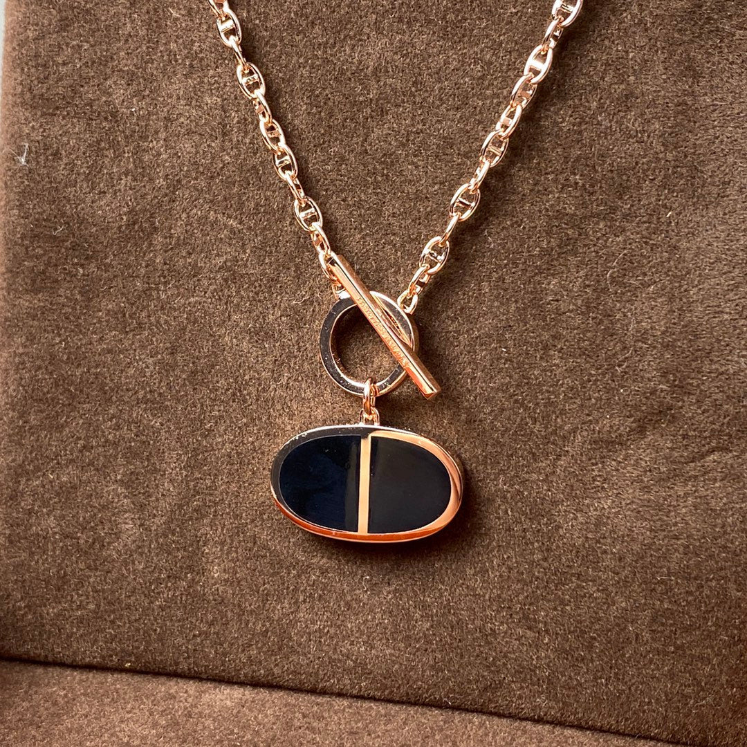 [Stars Jewelry]CHAINE VERSO BLACK CERAMIC NECKLACE