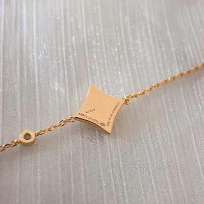 [Stars Jewelry]COLOR STAR CARNELIAN PINK GOLD DIAMOND BRACELET