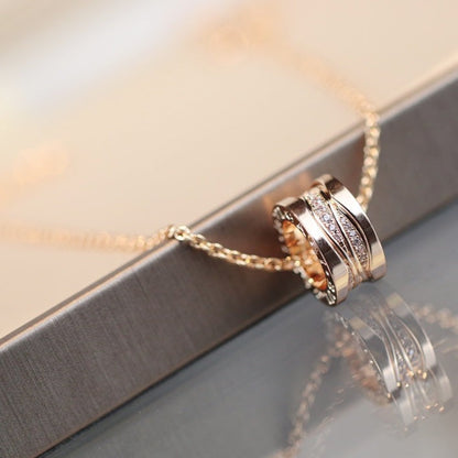 [Stars Jewelry]ZERO 1 PINK GOLD DIAMOND NECKLACE